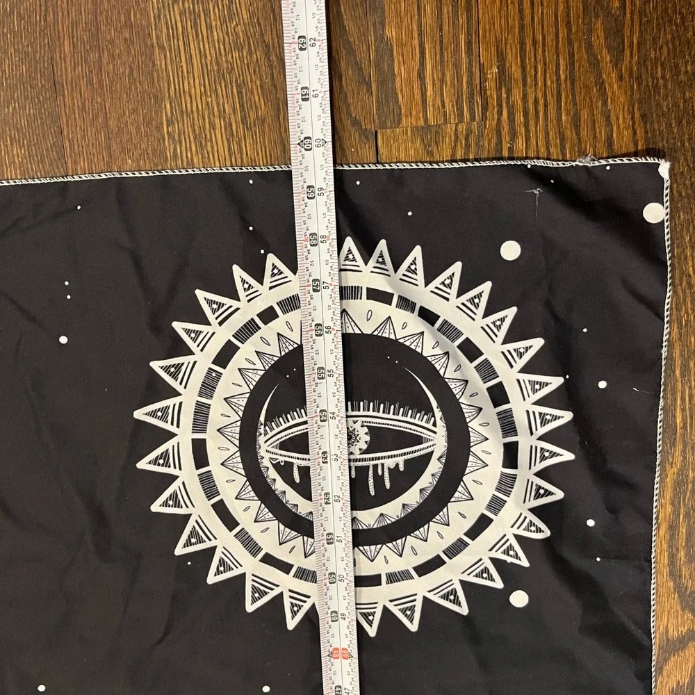 Zodiac Celestial Tapestry Sun Moon Astrology Wall Hanging Black 79x59 Boho Decor